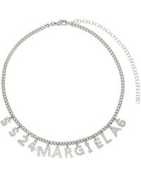 MM6 by Maison Martin Margiela - Silver Charm Letters Necklace - Lyst