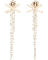 Simone Rocha - Boucles D'Oreilles Pendantes À Perles De Verre Et À Petite Boucle - Lyst