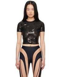 Mugler - Cropped T-shirt - Lyst