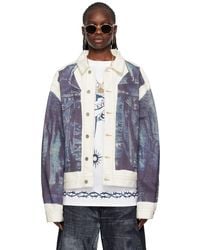 Jean Paul Gaultier - ホワイト&ブルー トロンプルイユ デニムジャケット - Lyst