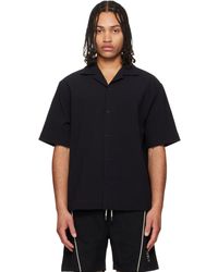 HUGO - Oversized-Fit Stretch Cotton Seersucker Shirt - Lyst