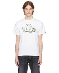 A Bathing Ape - White Abc Camo Milo On T-shirt - Lyst