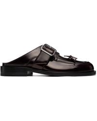 Marni - Burgundy Bambi Buckle Slip-On Loafers - Lyst