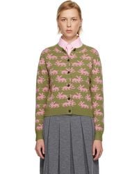 Sandy Liang - Khaki & Bouchette Cardigan - Lyst