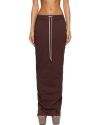 Rick Owens - Burgundy Concordians Pull On Pillar Maxi Skirt - Lyst