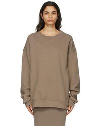 NU SWIM トープ オーガニック コットン Lotus スウェットシャツ - ブラウン