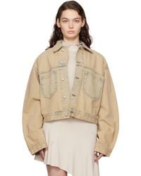Acne Studios - Oversized Cropped Fit Denim Jacket - Lyst