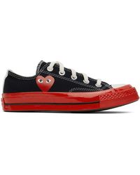 COMME DES GARÇONS PLAY - Comme Des Garçons Play Black & Red Converse Edition Chuck 70 Low-top Sneakers - Lyst