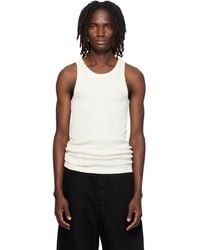 Lemaire - Off- Ribbed Jersey Tank Top - Lyst