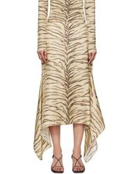 Stella McCartney - Tiger Print Midi Skirt - Lyst