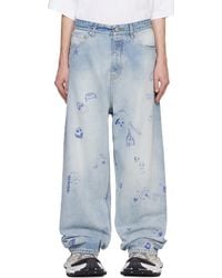 Vetements - Scribbled Baggy Jeans - Lyst