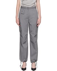 Ganni - Stretch Cotton Pocket Cargo Pants - Lyst