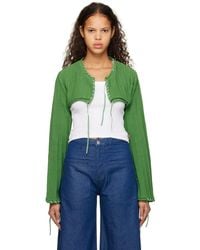 OPEN YY - Drawstring Cardigan - Lyst