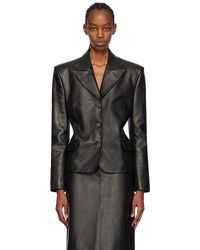 Magda Butrym - Fitted Leather Jacket - Lyst