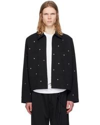 Song For The Mute - 'Metal Bead' Crop Patch Pocket Jacket - Lyst