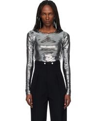 MM6 by Maison Margiela - Sequinned Long Sleeve T-Shirt - Lyst