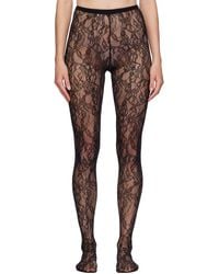 Wardrobe NYC - Floral Lace Stretch Tights - Lyst