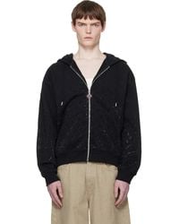 CASABLANCA - Crystal Monogram Long Sleeve Hoodie - Lyst