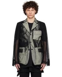 Comme des Garçons - Nylon Tulle & Cotton Cloth Blazer - Lyst