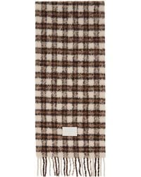 Acne Studios - Checked Logo Scarf - Lyst