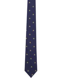 Vivienne Westwood - Cravate bleu marine à orbes - Lyst