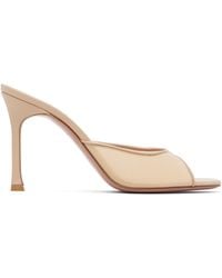 AMINA MUADDI - Alexa Mesh Slipper 95 Heeled Sandals - Lyst