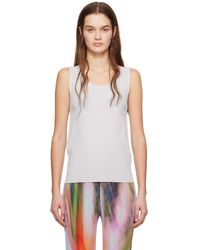 Pleats Please Issey Miyake - Gray A-poc Tank Top - Lyst