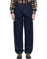 Carter Young - Ssense Exclusive Washed Pleated Jeans - Lyst