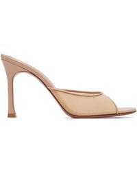 AMINA MUADDI - Ssense Exclusive Alexa Mesh Slipper 95 Heeled Sandals - Lyst