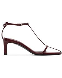 Jil Sander - Burgundy High Heeled Sandals - Lyst