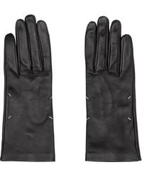 Dries Van Noten グレー ソフト レザーグローブ ブラック | Lyst