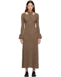 ROKH - Cross Knitted Maxi Dress - Lyst