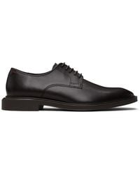 HUGO - Leather Embossed Logo Derbys - Lyst