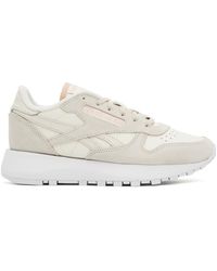 Reebok - Off-taupe Classic Leather Sneakers - Lyst