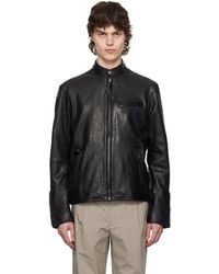 Polo Ralph Lauren - Café Racer Leather Jacket - Lyst