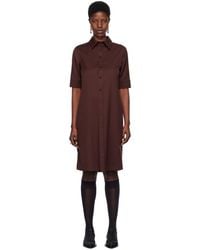 Jil Sander - ブラウン ストレートカット ミディアムワンピース - Lyst