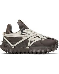 Rick Owens - Baskets Trailgrip Grises À Laçage Surdimensionné - Lyst