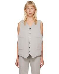 MM6 by Maison Martin Margiela - Taupe Tailoring Vest - Lyst