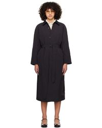 A.P.C. - . Black Crinkled Trench Coat - Lyst