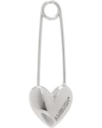 Ambush - Heart Safety Pin Single Earring - Lyst
