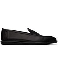 Giorgio Armani - Black Vintage Nappa Leather Loafers - Lyst