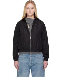 Burberry - Blouson Noir En Nylon À Logo Ekd De Style Estampe - Lyst
