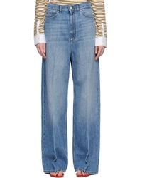 Stella McCartney - Faded Wide-Leg High-Rise Jeans - Lyst