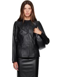Loulou de Saison - Adea Collarless Leather Jacket - Lyst