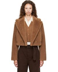 Max Mara - Tan Santos Double-Breasted Jacket Set - Lyst
