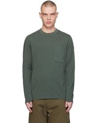 Moncler - Green Patch Pocket Long Sleeve T-shirt - Lyst