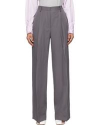 Dries Van Noten - Taupe Wool & Paper Trousers - Lyst