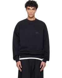 Y-3 - Brushed Terry Crew Sweatshirt - Lyst