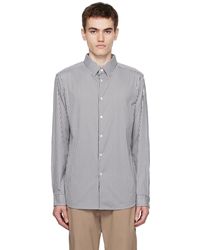 Theory - Chemise irving blanc et gris - Lyst