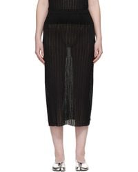 Maison Margiela - Ribbed Knit Midi Skirt - Lyst